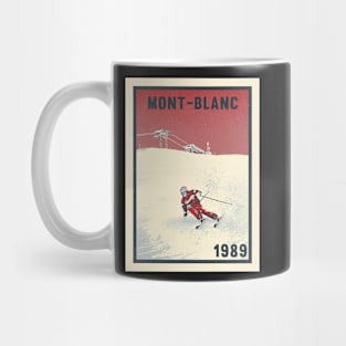 Mont-Blanc ski mountains 1985 vintage retro 80's Mug